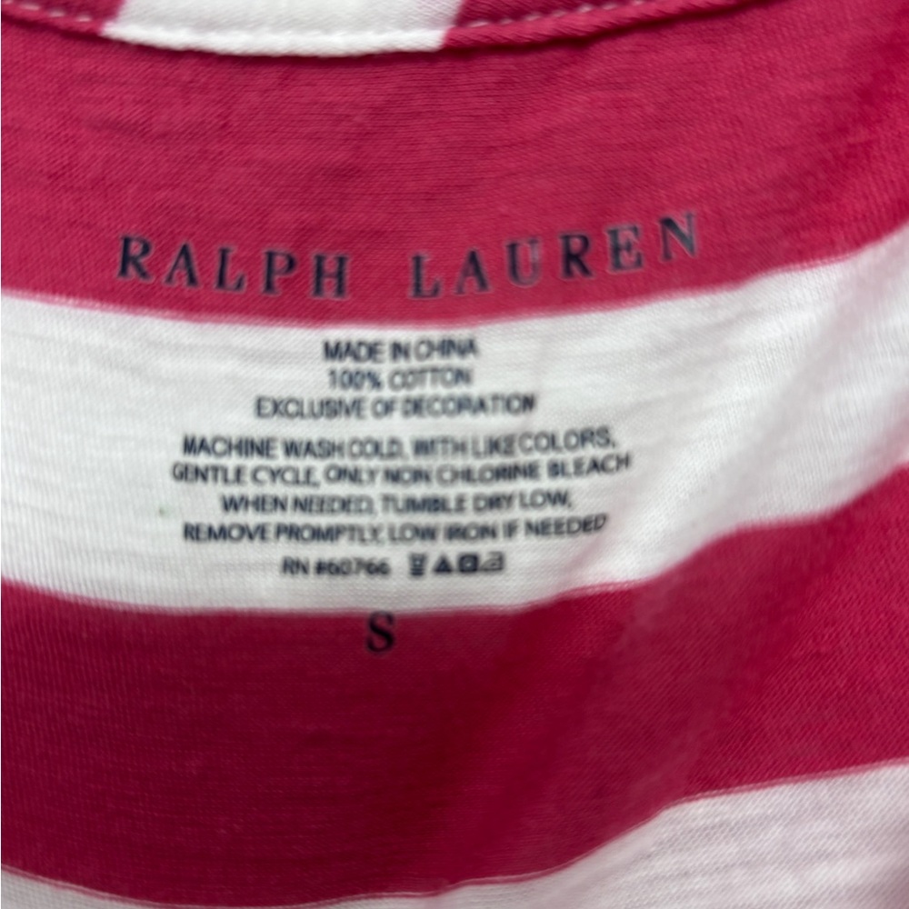Ralph Lauren 100% Cotton Striped V-Neck Knit Dress with Belt, Perfect forSummer - Picture 3 of 4